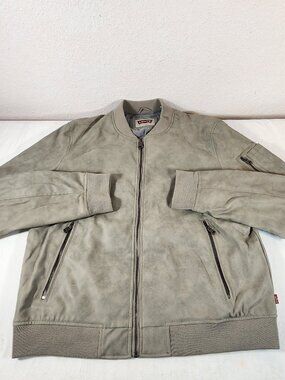 Levi's Red Tab Mens Polyurethane Bomber Utility Style Jacket Sz XL EUC Fast Ship